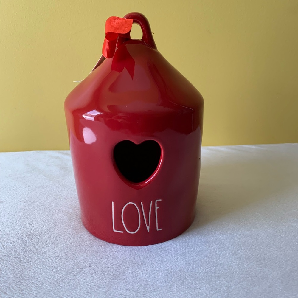Rae Dunn Love Red Birdhouse